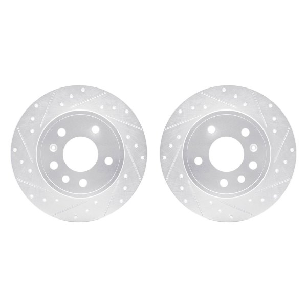 R1 Concepts® - Drilled and Slotted Rear Brake Rotor Set