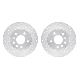 R1 Concepts® - Drilled and Slotted Rear Brake Rotor Set
