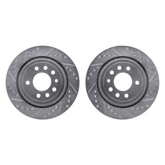 R1 Concepts® - Drilled and Slotted Rear Brake Rotor Set