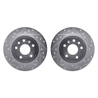 R1 Concepts® - Drilled and Slotted Rear Brake Rotor Set