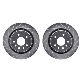 R1 Concepts® - Drilled and Slotted Rear Brake Rotor Set