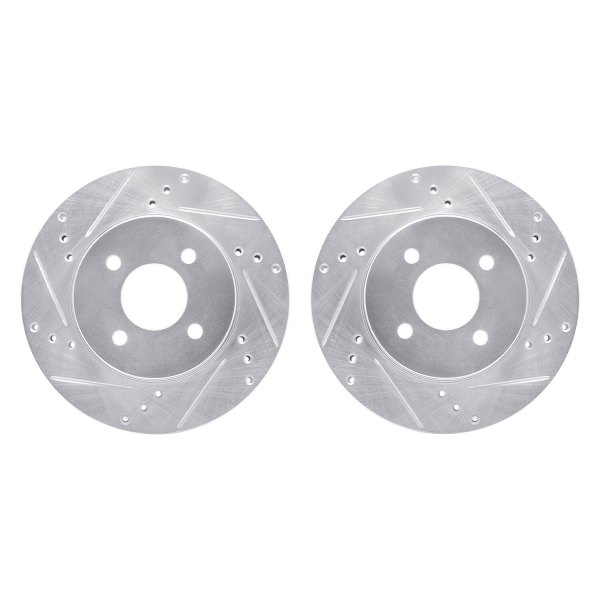 R1 Concepts® - Drilled and Slotted Front Brake Rotor Set