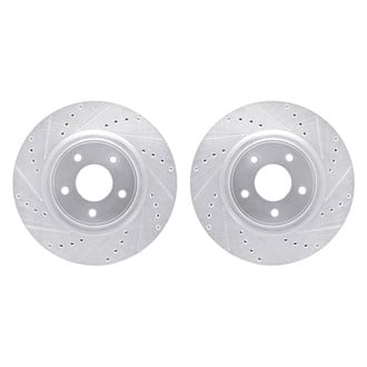 R1 Concepts® - Drilled and Slotted Front Brake Rotor Set