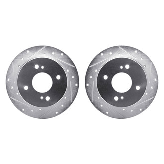 R1 Concepts® - Drilled and Slotted Rear Brake Rotor Set