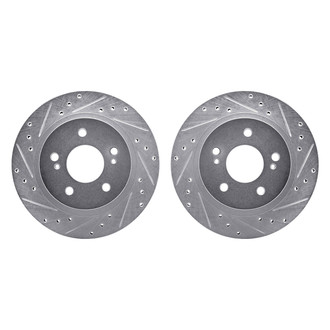 R1 Concepts® - Drilled and Slotted Rear Brake Rotor Set