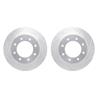 R1 Concepts® - Drilled and Slotted Rear Brake Rotor Set