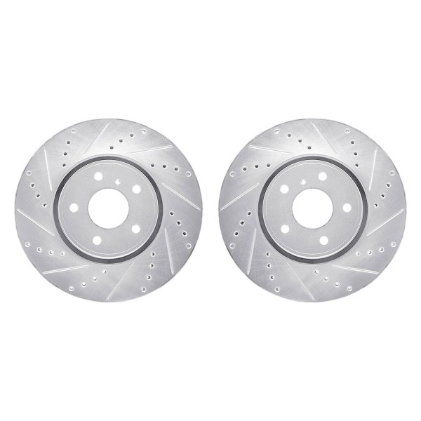 R1 Concepts® - Drilled and Slotted Front Brake Rotor Set