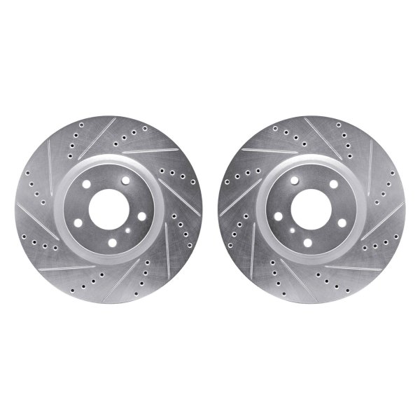 R1 Concepts® - Drilled and Slotted Front Brake Rotor Set