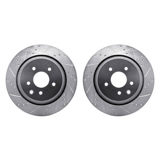 R1 Concepts® - Drilled and Slotted Rear Brake Rotor Set
