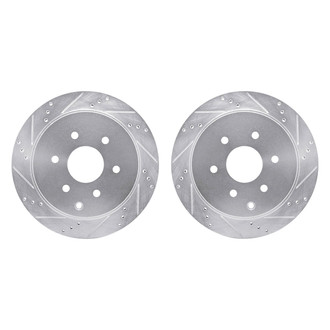 R1 Concepts® - Drilled and Slotted Rear Brake Rotor Set