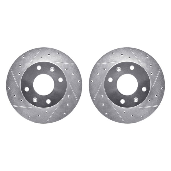 R1 Concepts® - Drilled and Slotted Front Brake Rotor Set