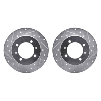 R1 Concepts® - Drilled and Slotted Rear Brake Rotor Set