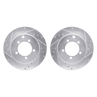 R1 Concepts® - Drilled and Slotted Rear Brake Rotor Set