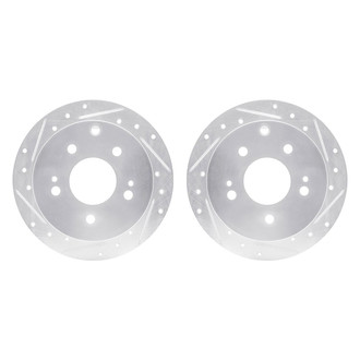 R1 Concepts® - Drilled and Slotted Rear Brake Rotor Set