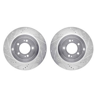 R1 Concepts® - Drilled and Slotted Rear Brake Rotor Set