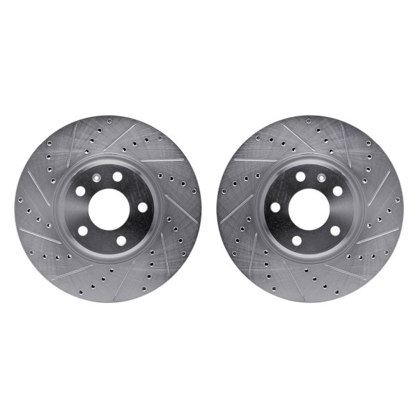 R1 Concepts® - Drilled and Slotted Front Brake Rotor Set