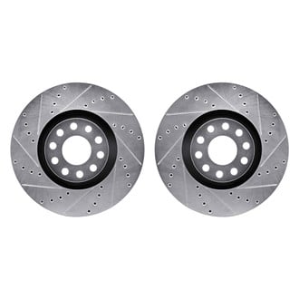 R1 Concepts® - Drilled and Slotted Front Brake Rotor Set