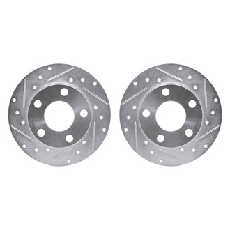 R1 Concepts® - Drilled and Slotted Rear Brake Rotor Set