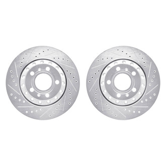 R1 Concepts® - Drilled and Slotted Rear Brake Rotor Set
