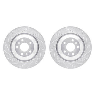 R1 Concepts® - Drilled and Slotted Rear Brake Rotor Set