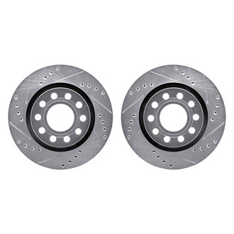R1 Concepts® - Drilled and Slotted Rear Brake Rotor Set