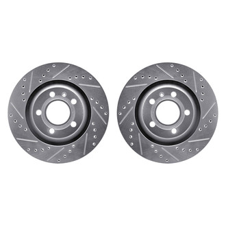 R1 Concepts® - Drilled and Slotted Rear Brake Rotor Set