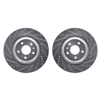 R1 Concepts® - Drilled and Slotted Rear Brake Rotor Set
