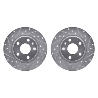 R1 Concepts® - Drilled and Slotted Rear Brake Rotor Set