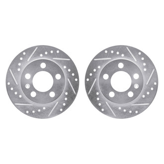 R1 Concepts® - Drilled and Slotted Rear Brake Rotor Set