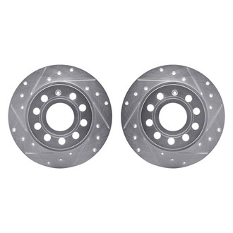 R1 Concepts® - Drilled and Slotted Rear Brake Rotor Set