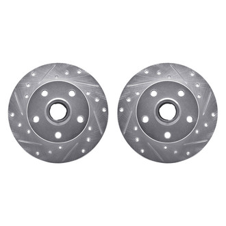R1 Concepts® - Drilled and Slotted Rear Brake Rotor Set