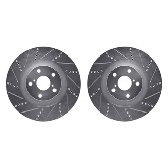 R1 Concepts® - Drilled and Slotted Front Brake Rotor Set