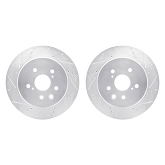 R1 Concepts® - Drilled and Slotted Rear Brake Rotor Set