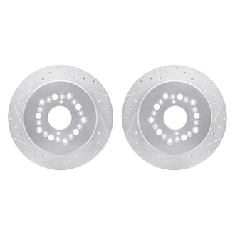R1 Concepts® - Drilled and Slotted Rear Brake Rotor Set