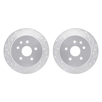 R1 Concepts® - Drilled and Slotted Rear Brake Rotor Set