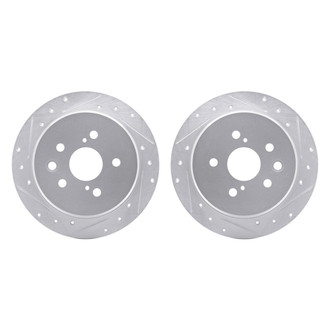 R1 Concepts® - Drilled and Slotted Rear Brake Rotor Set