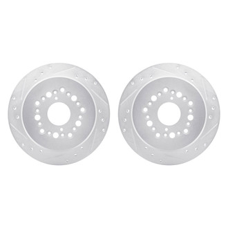 R1 Concepts® - Drilled and Slotted Rear Brake Rotor Set