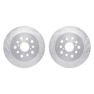 R1 Concepts® - Drilled and Slotted Rear Brake Rotor Set