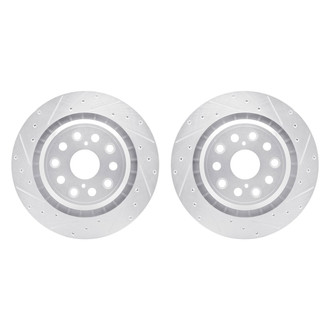 R1 Concepts® - Drilled and Slotted Rear Brake Rotor Set