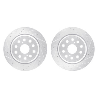 R1 Concepts® - Drilled and Slotted Rear Brake Rotor Set