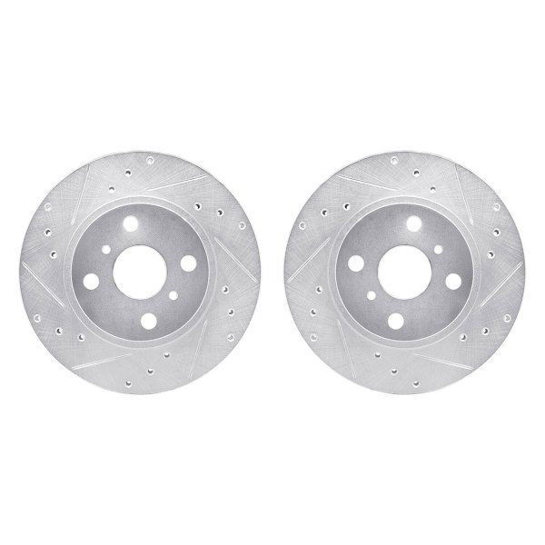 R1 Concepts® - Drilled and Slotted Front Brake Rotor Set