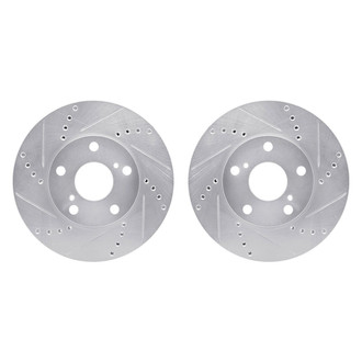 R1 Concepts® - Drilled and Slotted Front Brake Rotor Set