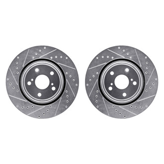 R1 Concepts® - Drilled and Slotted Front Brake Rotor Set