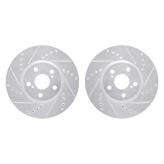R1 Concepts® - Drilled and Slotted Front Brake Rotor Set