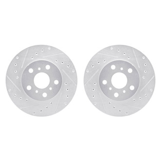 R1 Concepts® - Drilled and Slotted Front Brake Rotor Set