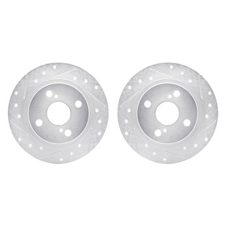 R1 Concepts® - Drilled and Slotted Rear Brake Rotor Set
