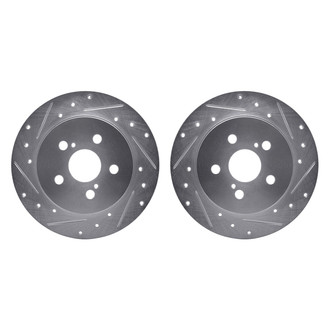 R1 Concepts® - Drilled and Slotted Rear Brake Rotor Set