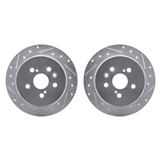 R1 Concepts® - Drilled and Slotted Rear Brake Rotor Set