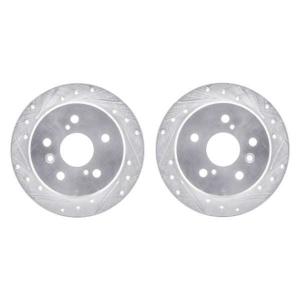 R1 Concepts® - Drilled and Slotted Rear Brake Rotor Set