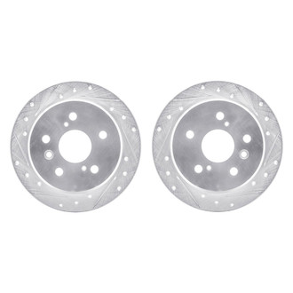 R1 Concepts® - Drilled and Slotted Rear Brake Rotor Set